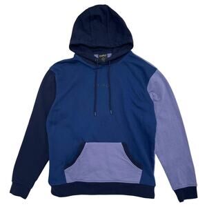 Staple Hoodie Sweatshirt Mens Large Blue Colorblock Embroidered Pigeon Casual